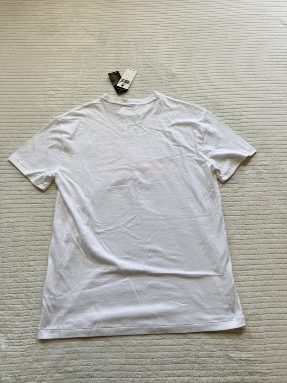 Ralph Lauren White Tee with Red & Blue Flag Graphic - Picture 7 of 7